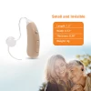 Best Mini Size Rechargeable Digital Open Fit BTE Hearing Aid with High Quality