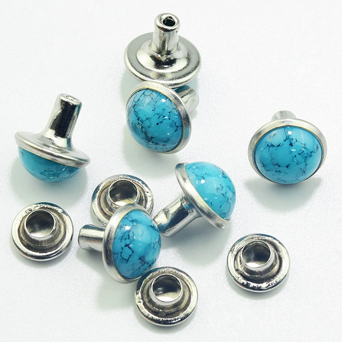 Best quality Turquoise stones crystal rivet , horse brow band crystal rhinestone rivets