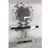 Bestselling round crushed diamonds mirrored console set