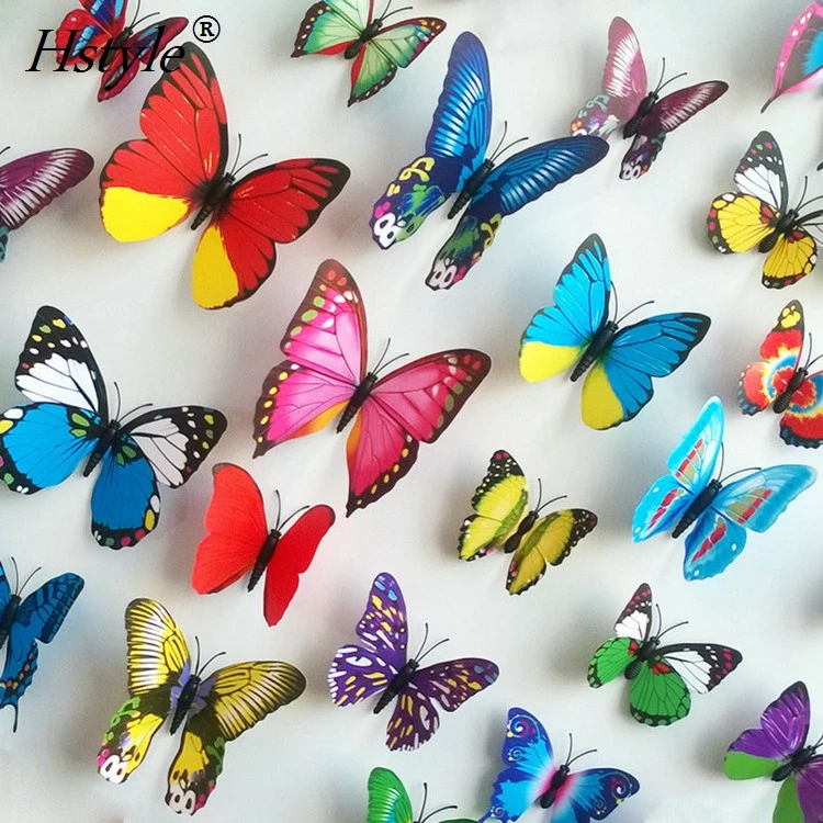 Black Butterfly Wall Stickers Art Decal PVC Butterflies Home DIY Decor SD102