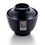 Black melamine round noodle bowl, tureen bowll