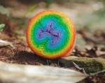 blend crochet cake yarn  Hot sale rainbow 60%Cotton 40%Acrylic