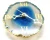 Import Blue Agate Desk / Wall Clock / Agate Table Watch : Stone Clocks : Agate Clocks from India