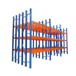 Blue and orange color heavy duty metal storage rack shelf