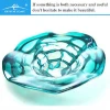 Blue Color Glass Crafts Wall Plate Decorative Christmas Ornaments