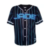 Blue Printed Baseball Jersey Mens Single-breasted Baseball Shirt Wholesale Custom