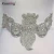 Import Bridal beaded rhinestone applique patterns  with crystal  for weeding sash gown belt WRA-1005 from China