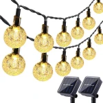 Bubble crystal ball LED Solar Fairy Lights Copper Wire Lights Waterproof Outdoor String Lights for Garden