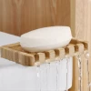 Bulk Eco Friendly Unique Pretty Neat Travel Hotel Bathtub Wood Biodegradable Bamboo Soap Dish Holder Tray