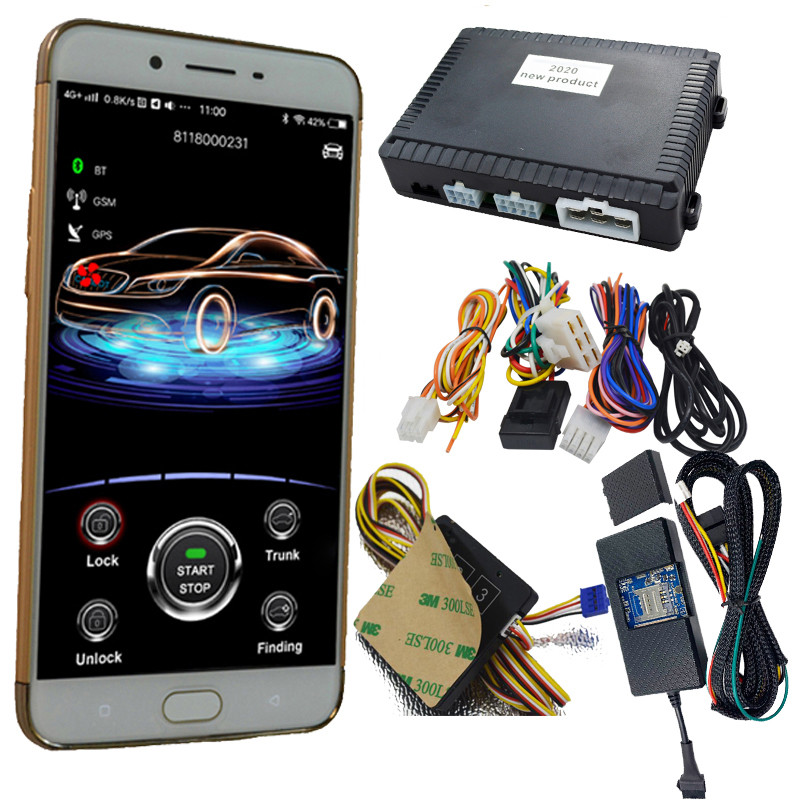 cardot mobile phone control start stop keyless entry system gps tracking device remote starter