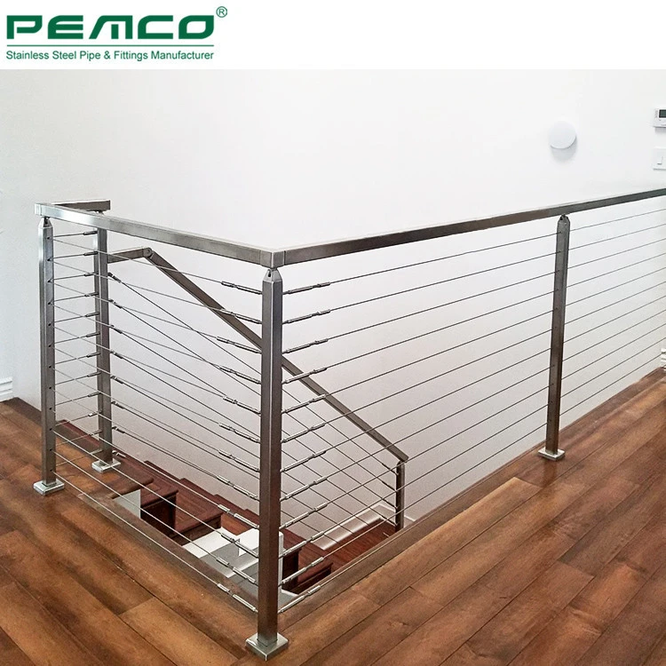 Casting Outdoor Design Balcony Railings 304 316 Stainless Steel Cable Deck Railing Post Kits Prices