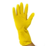 CE  35g/40g/45g/50g/55g/60g hot sale household gloves yellow flock line latex rubber gloves