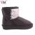 Import CF-094 Free Samples factory wholesale Reversible Sequins Waterproof Women genuine  Leather Boots casual women Shoes from China