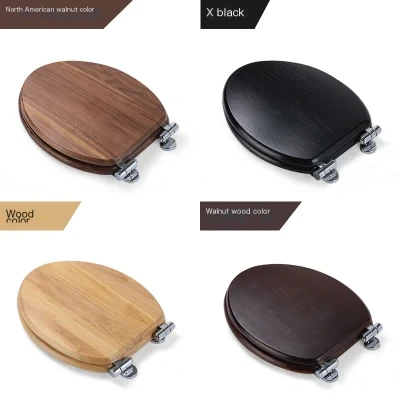 Chaozhou New Design Safe and Quiet Wood Toilet Seat Cover Bathroom Fittings
