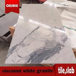 cheap Chinese Viscount White granite with black veins flooring tiles