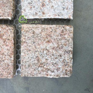 Cheap g682 granite flamed cobblestone patio paver stones for sale
