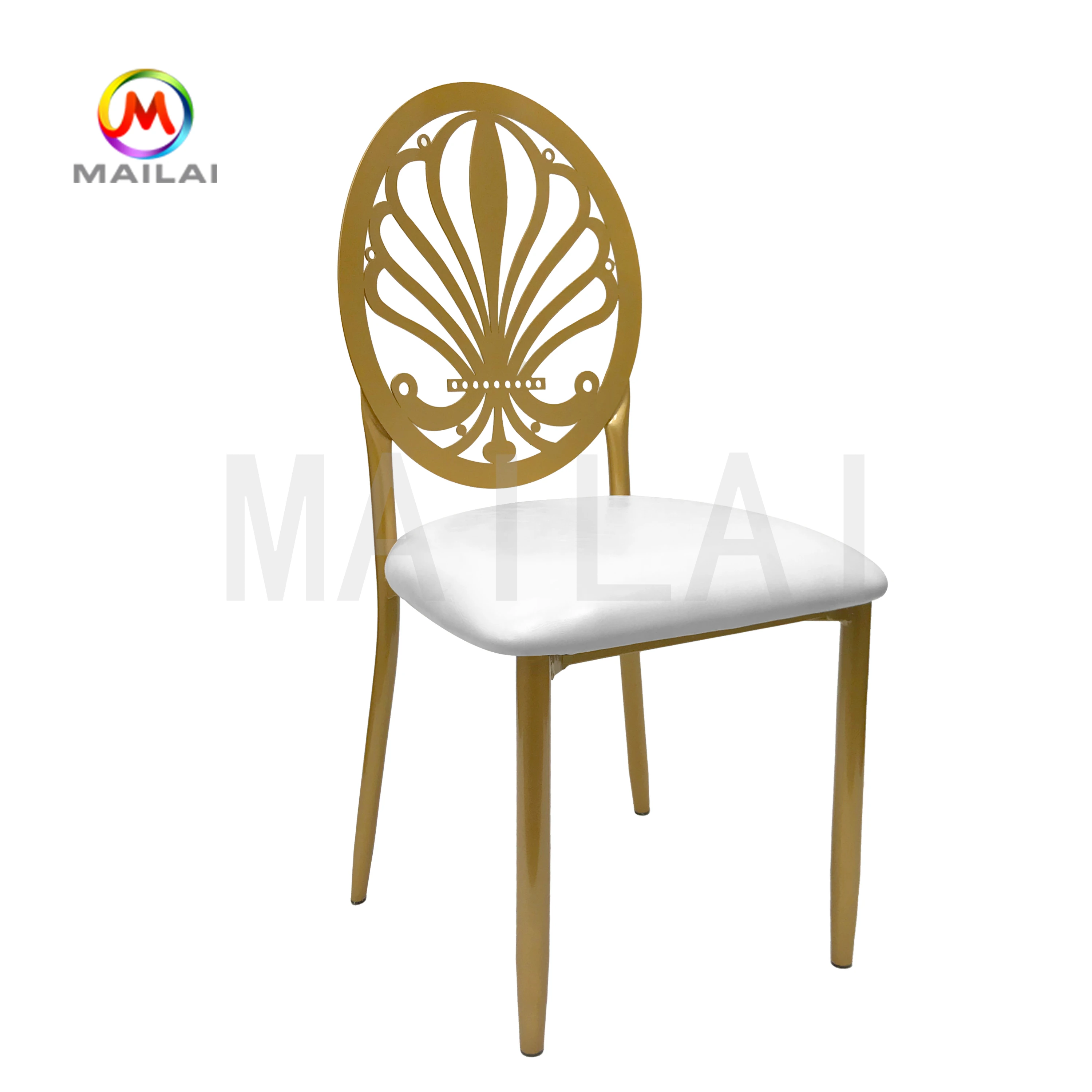 Cheap Gold Metal Peacock Wedding Event Dining Chairs