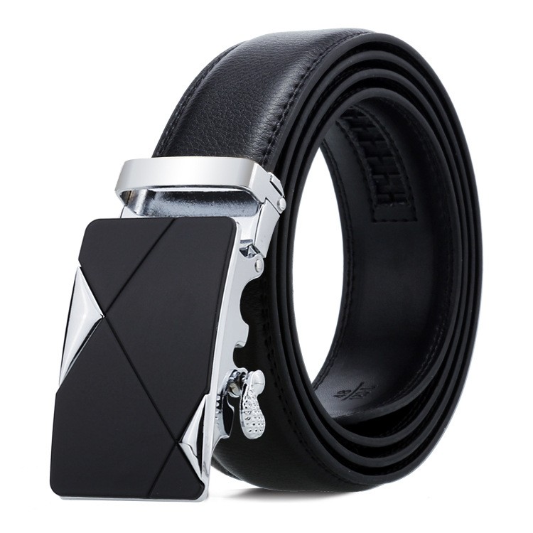 Cheap price automatic leather ratchet belts,slide buckle ratchet belt