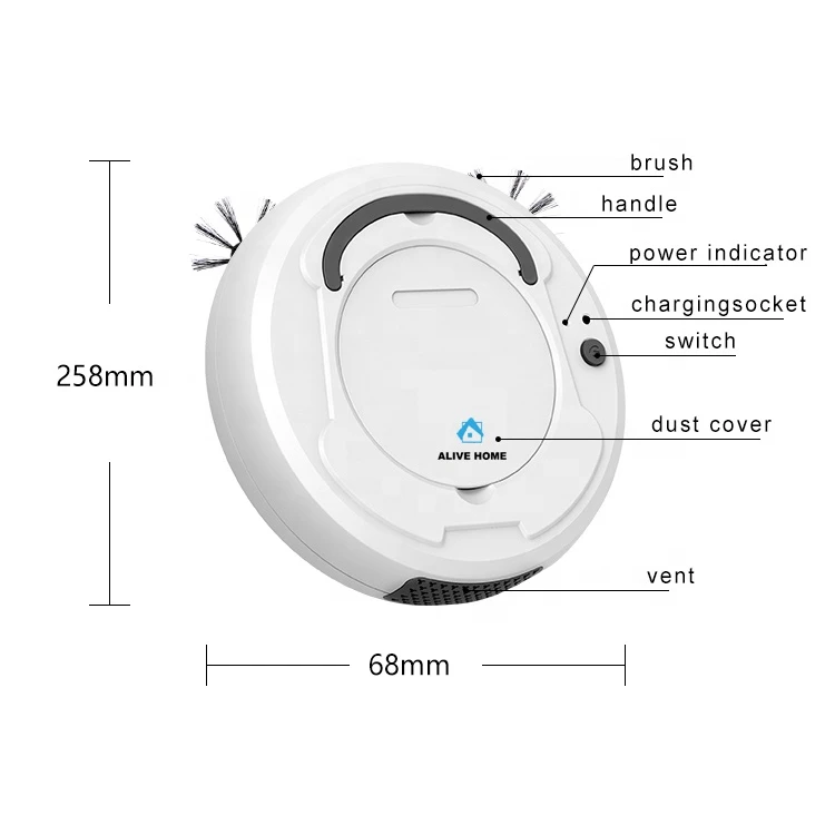 Cheap  price  Home usage floor clean  Intelligent Automatic  Mini Sweeping mopping vaccum 3 in 1 Robot Vacuum Cleaner