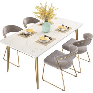 Cheap wholesale modern furniture wooden table flannel  chair creative restaurant group 6/8/10 seat mdf dining table