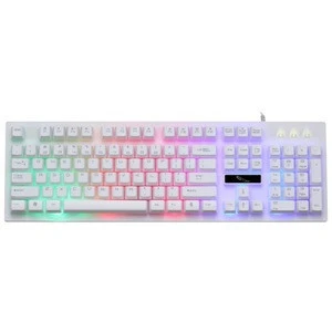Cheapest New Arrival Professional Wired RGB Backlight Mechanical Feel Suspension Keyboard + Optical Mouse Kit for Laptop, PC