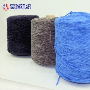 chenille cone velvet cord polyester cotton blended yarn for crochet knitting  trousers