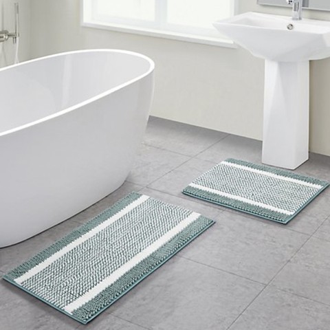 Chenille non-slip bathroom mats absorbent bath mats