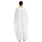 Chiffon Arabian Thobe Robe Islamic  Batwing Sleeve Muslim Men Dress Tassel Open Abaya Embroidery Moroccan Thobe