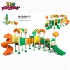 Children happy playground, amusement plastic slide playhouse