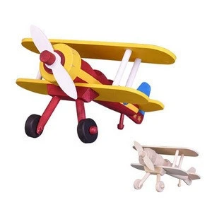 children toys wholesale Natural DIY Wooden Airplane Toys for Wooden DIY Kits Wood Model Airplane Kits