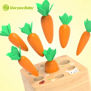 Children&#x27;s Early Education Simulated Pull Out Carrot Hand Eye Training Sensory Baby Toys