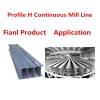 China Angle Profile H Shape Profile Open Train Mill Semi Continuously Mill by Chinese Price