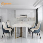 China Factory OEM ODM Service Metal Dining Table Set Luxury