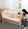 China Good Wooden Baby Bed Wood Cot White Crib With Ce Certificates