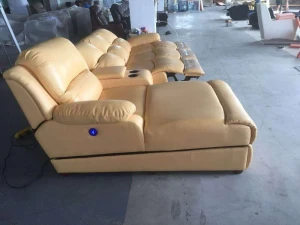 China Leather Living Room Recliner Sofa Set A01