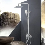 China Manufacturer Modern Square SS 304 Brushed Bathroom Rain Showers