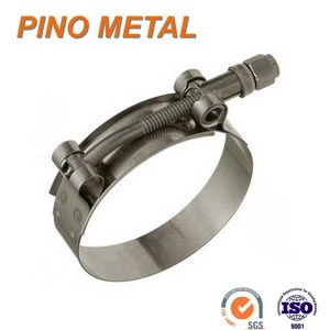 China manufacturer stainless steel t bolt clamps