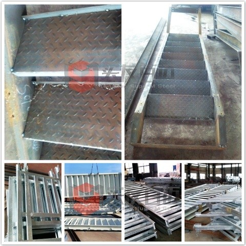 China outdoor straight steel stair