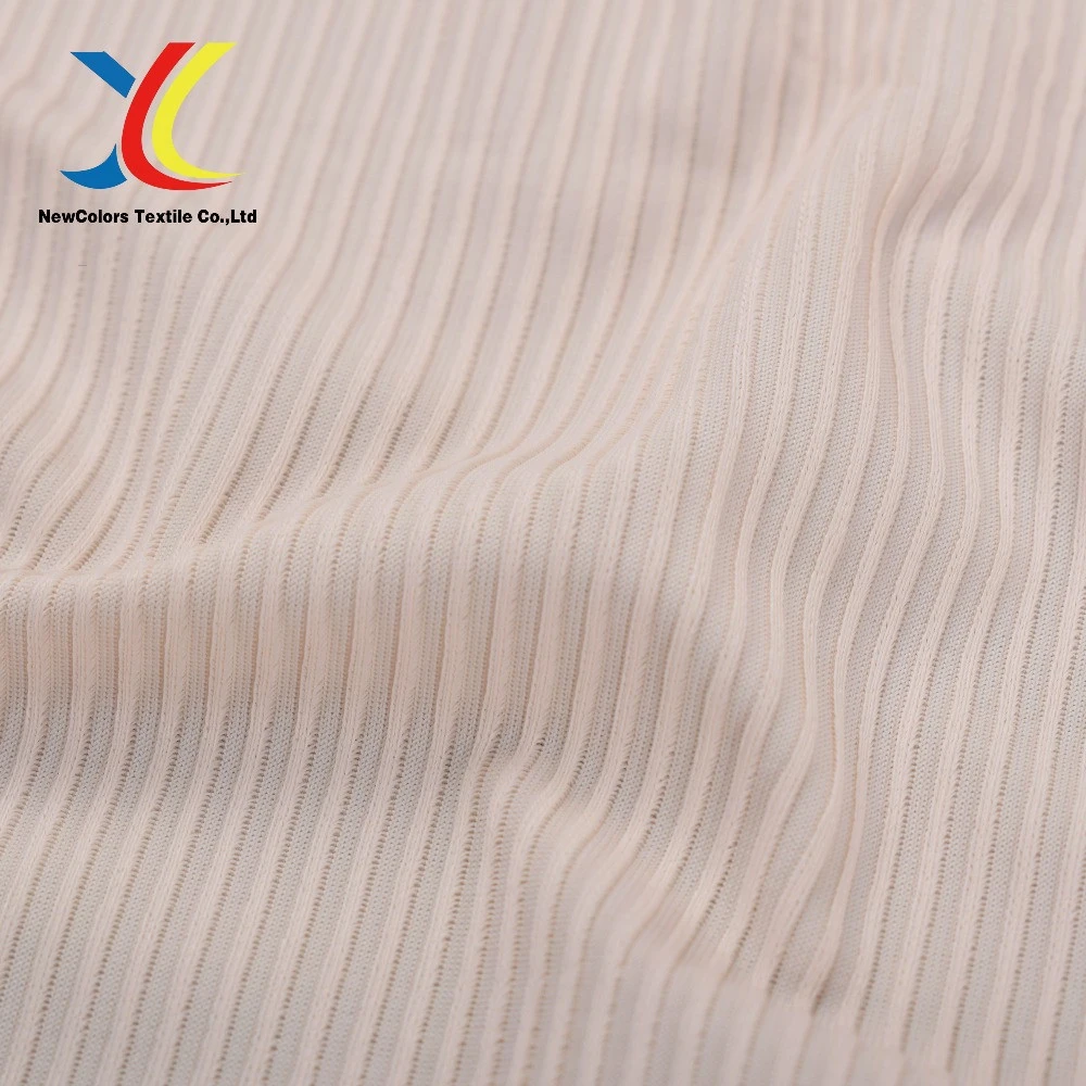 China Supplier hot sale fabric with Elastic 25% spandex 75% nylon 1x1 rib knit fabric