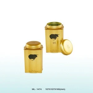 China supplier novel style square tea tin can box