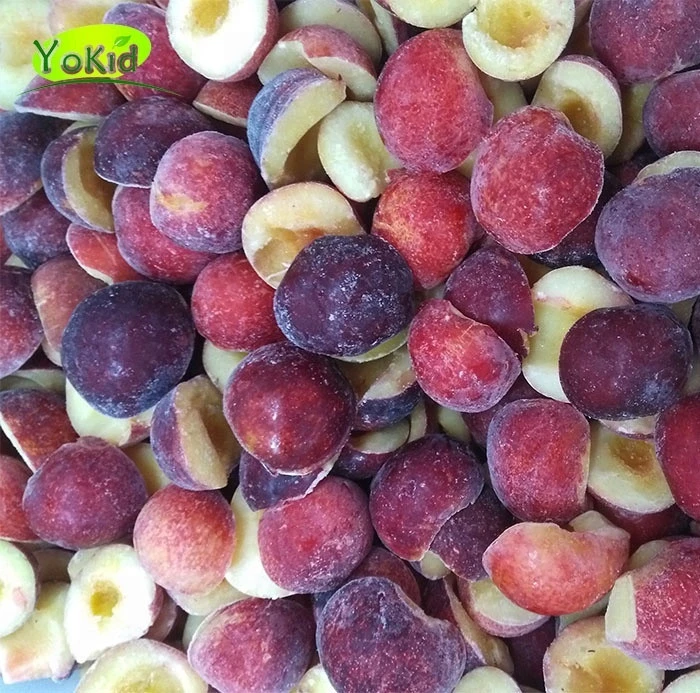 Chinese Delicious Fruits Clean Iqf Frozen Plum Halves With Skin On