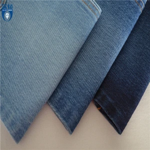 Chinese manufacturer Hot sale denim fabric Blue Poly Stretch  Denim Fabric
