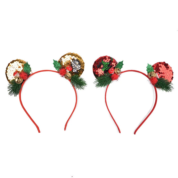 Christmas Decoration Hair Hoop Christmas Party Supplies Funny Hair Hoop with Bells