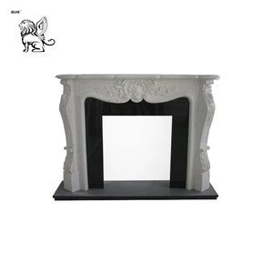 classic design marble fireplace surround/custom size arch marble fireplace surround FPL-021