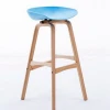 Classic modern design plastic dining chair with wooden base Pyramid chair