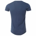 Classical design soft jersey mens v-neck collar plain custom logo blank tee shirt OEM service