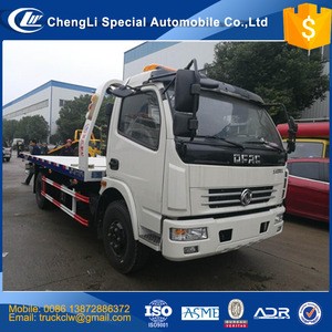 CN Emergency Car Carrier slide bed tow truck 4 ton Flatbed Recovery Road rescue truck Customized one drive two car for sale