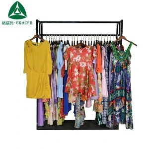 colorful high quality used dresses second hand ladies clothes used dress in bales