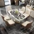 Import Combination of table and chair  postmodern light luxury simple home Nordic marble table table stainless steel furniture dining from China