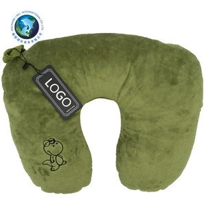 Convertible 2 in 1 memory foam neck pillow Custom kids stuffed animal soft plush dragon dinosaur u shape travel pillow
